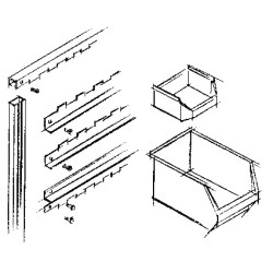 Sichtlagerkastenset H1000xB1010xT180mm STA verz.m.Sichtlagerk.72xMK5 rot Sichtlagerkastenset H1000xB1010xT180mm STA verz.m.Sichtlagerk.72xMK5 rot