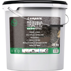 Kaltasphalt TRAFFIC ext.ASPHALT® 25kg schwarz Eimer AMPERE Kaltasphalt TRAFFIC ext.ASPHALT® 25kg schwarz Eimer AMPERE