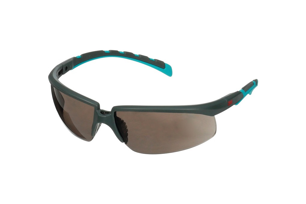 Schutzbrille S2002SGAF BGR EU EN 166 EN 170EN 172 Bügel grau türkis,Scheibe grau
