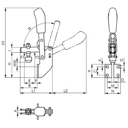 Senkrechtspanner Nr.6803 Gr.4 Winkelfuß AMF Senkrechtspanner Nr.6803 Gr.4 Winkelfuß AMF