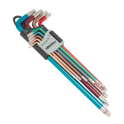 TX-Stiftschlüsselsatz, 9-tlg., TX10 bis TX50, ohne Bohrung