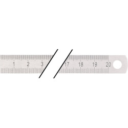 Stahlmaßstab L.200mm rostfr.STA biegsam Teilung B mm 1 2mm TECWERK