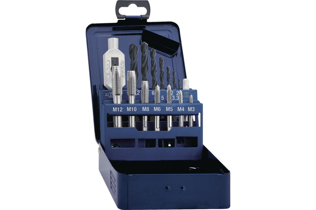 Gewindebohrersatz DIN 352 M3 M12 15tlg.HSS Metallkass.TECWERK Gewindebohrersatz DIN 352 M3 M12 15tlg.HSS Metallkass.TECWERK