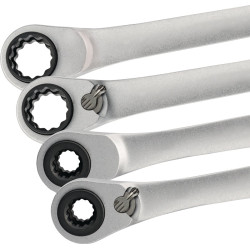 Multifunktionsknarrenringschlüssel 4in1 10 13 17 19mm 12 KT.L.220mm Z.72 TECWERK