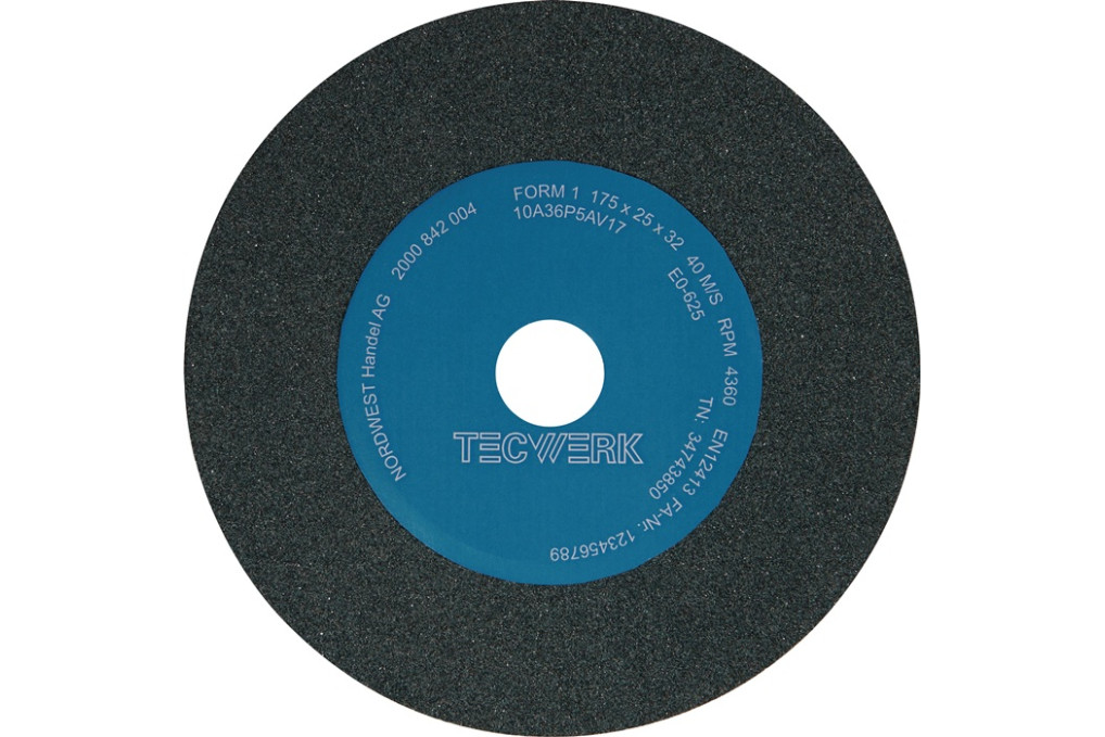 Schleifbockscheibe Ø175xB25x32mm 36 Form A NK TECWERK