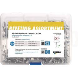 Blindnietsortiment Kompakt 300 tlg.Ku. Koffer GESIPA