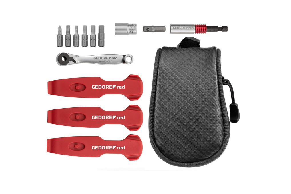 Werkzeugsatz Bike Set Unterwegs 13 tlg.allgemeines Handwerk Tasche GEDORE RED Werkzeugsatz Bike Set Unterwegs 13 tlg.allgemeines Handwerk Tasche GEDORE RED