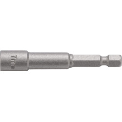 Steckschlüsseleinsatz m.6 KT. Antr.SW 7mm L.60mm m.Magnet TECWERK