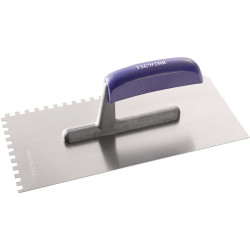 Glättekelle L.280mm B.130mm Zahn 6x6 rostfr.m.H Heft VA S.0,7mm TECWERK