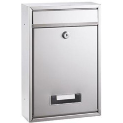 ALCO Briefkästen silber mit Sich  fenster und Namenshalter