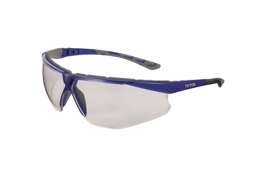 Schutzbrille Daylight Flex EN 166,EN 170 Bügel grau blau,Scheibe klar PC TECWERK
