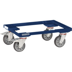 Kistenroller Trgf.250kg TPE Bereifung L605xB405mm Winkelstahl saphirblau TECWERK