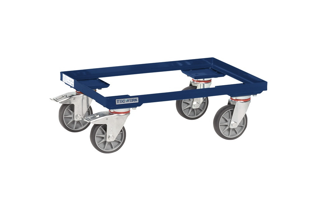 Kistenroller Trgf.250kg TPE Bereifung L605xB405mm Winkelstahl saphirblau TECWERK Kistenroller Trgf.250kg TPE Bereifung L605xB405mm Winkelstahl saphirblau TECWERK