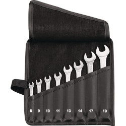 Ringmaulschlüsselsatz 12 tlg.SW 6 22mm Form A CV Stahl in Rolltasche TECWERK