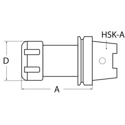 Spannzangenfutter ER DIN 69893A Spann D.2 20mm HSK A63 A. L.100mm TECWERK Spannzangenfutter ER DIN 69893A Spann D.2 20mm HSK A63 A. L.100mm TECWERK