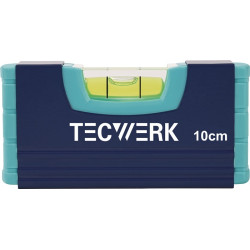 Wasserwaage 10cm Alu.silber ± 1,0 mm m TECWERK