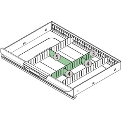 Schubladenunterteilungsmaterial 4 tlg.Erweiterungsset 1 TECWERK