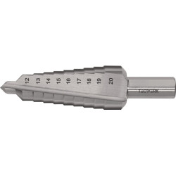 Stufenbohrer Bohrber.12 20mm HSS ger.genutet Z.2 Stufen 9 TECWERK