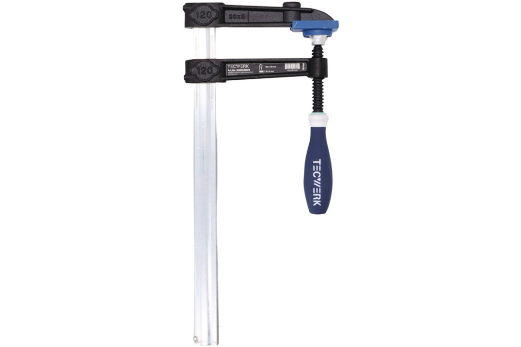 Temperguss Schraubzwinge Spann W.1250mm A.120mm 3K Griff 35x11mm TECWERK Temperguss Schraubzwinge Spann W.1250mm A.120mm 3K Griff 35x11mm TECWERK