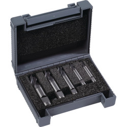 Schaftfräserset WN D.4 6 8 10 12mm Z.4 VHM TiAlN 5tlg.Ku. Box TECWERK