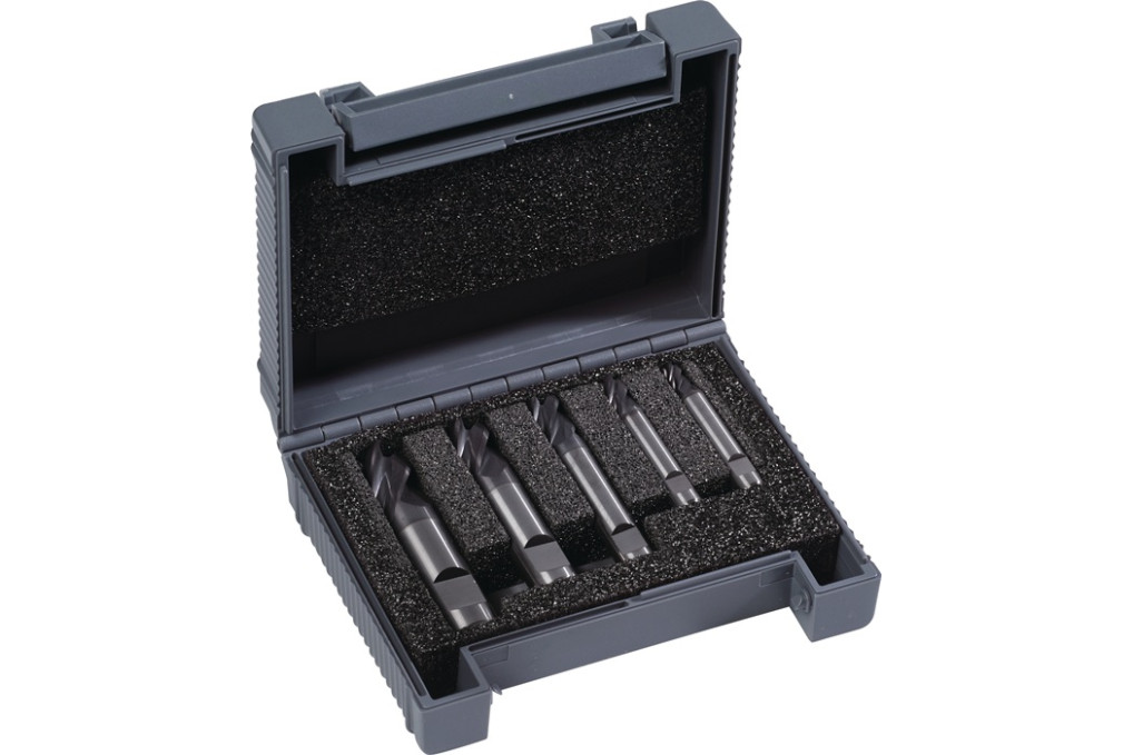 Schaftfräserset WN D.4 6 8 10 12mm Z.4 VHM TiAlN 5tlg.Ku. Box TECWERK Schaftfräserset WN D.4 6 8 10 12mm Z.4 VHM TiAlN 5tlg.Ku. Box TECWERK