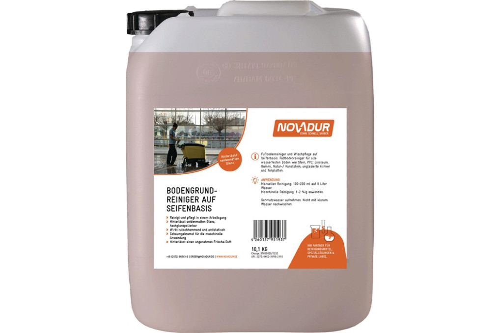 Bodengrundreiniger auf Seifenbasis 10,1kg Konzentrat Kanister NOVADUR Bodengrundreiniger auf Seifenbasis 10,1kg Konzentrat Kanister NOVADUR