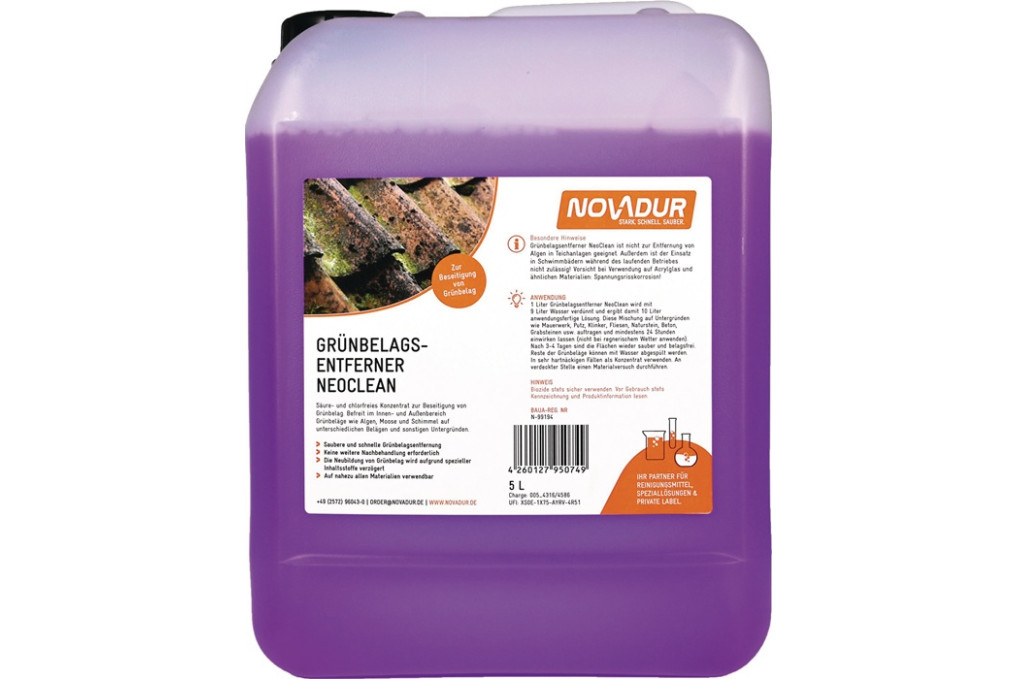 Grünbelagentferner NeoClean Konzentrat 5l NOVADUR Grünbelagentferner NeoClean Konzentrat 5l NOVADUR