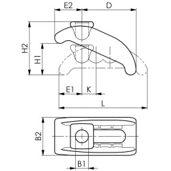 Spannpratze Nr.6313K Gr.18 f.T Nut 16 18mm Spann H.0 55mm AMF Spannpratze Nr.6313K Gr.18 f.T Nut 16 18mm Spann H.0 55mm AMF