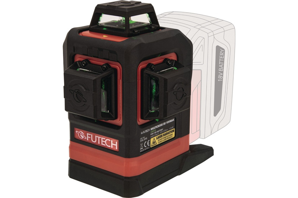 Multilinienlaser Multicross 3D ± 4Grad ± 0,2 mm m 120m Laserklasse 2 Laser grün