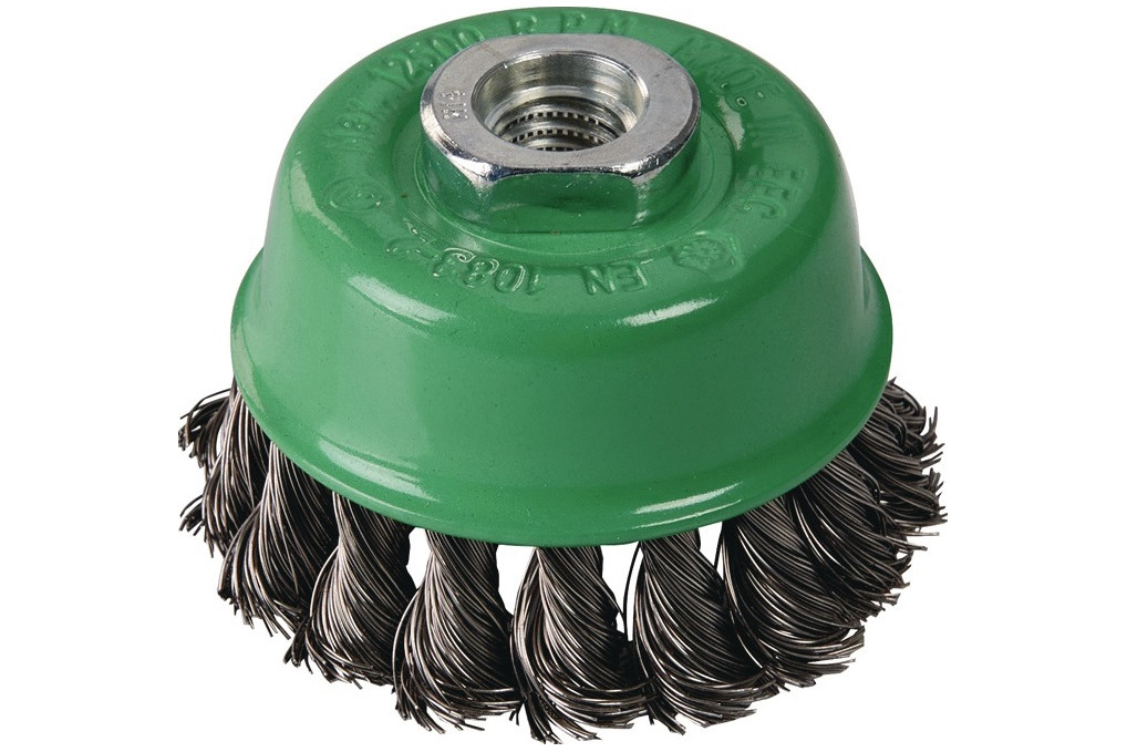 Topfbürste D.100mm Drahtstärke 0,5mm VA 8500min ¹ TECWERK