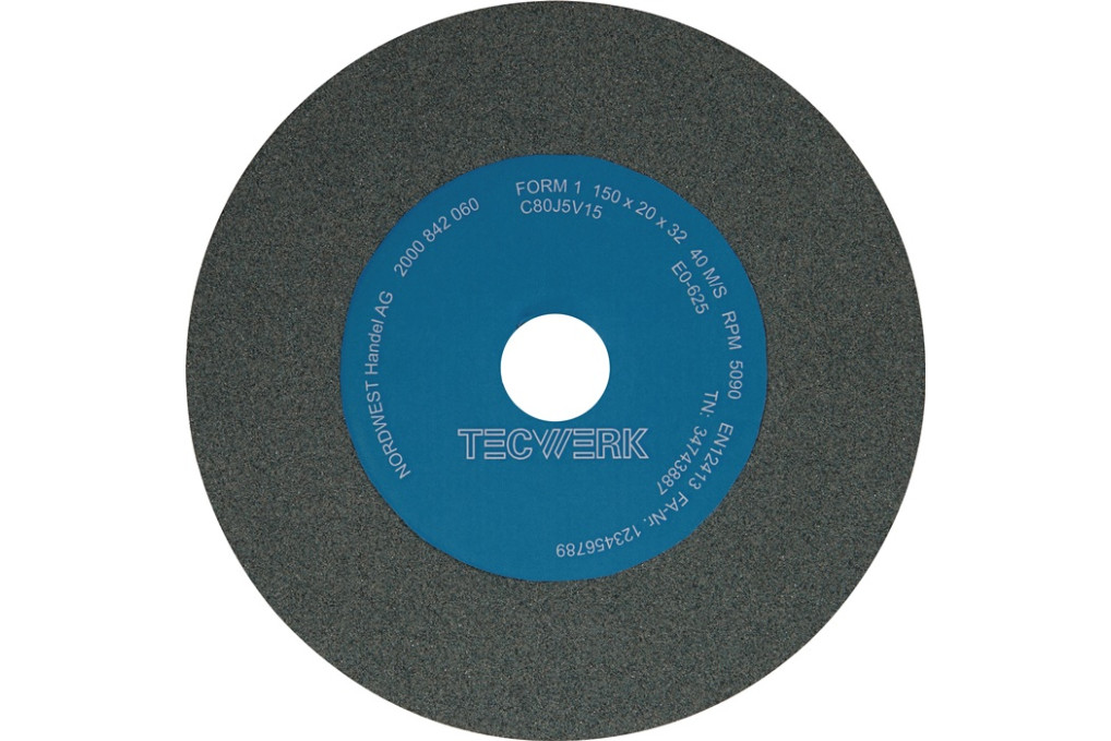 Schleifbockscheibe Ø200xB25x32mm 80 Form A SCg TECWERK