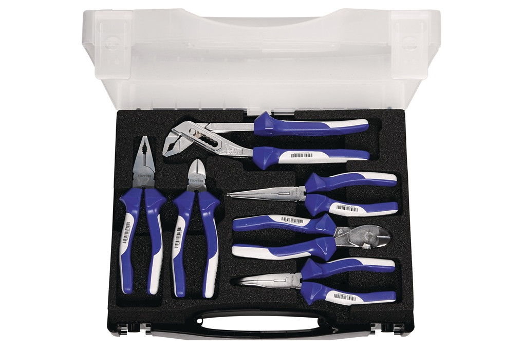 Zangensatz Inh.6 tlg.verchr.Ku. Koffer TECWERK