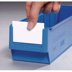 Etikett weiß f.Regallagerkasten B.91mm 100St. Btl.TECWERK