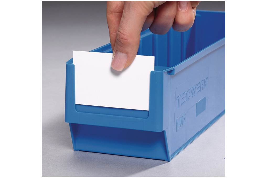 Etikett weiß f.Regallagerkasten B.91mm 100St. Btl.TECWERK