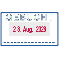 trodat Datumstempel Printy Dater 66306 GEBUCHT Druck bl rt