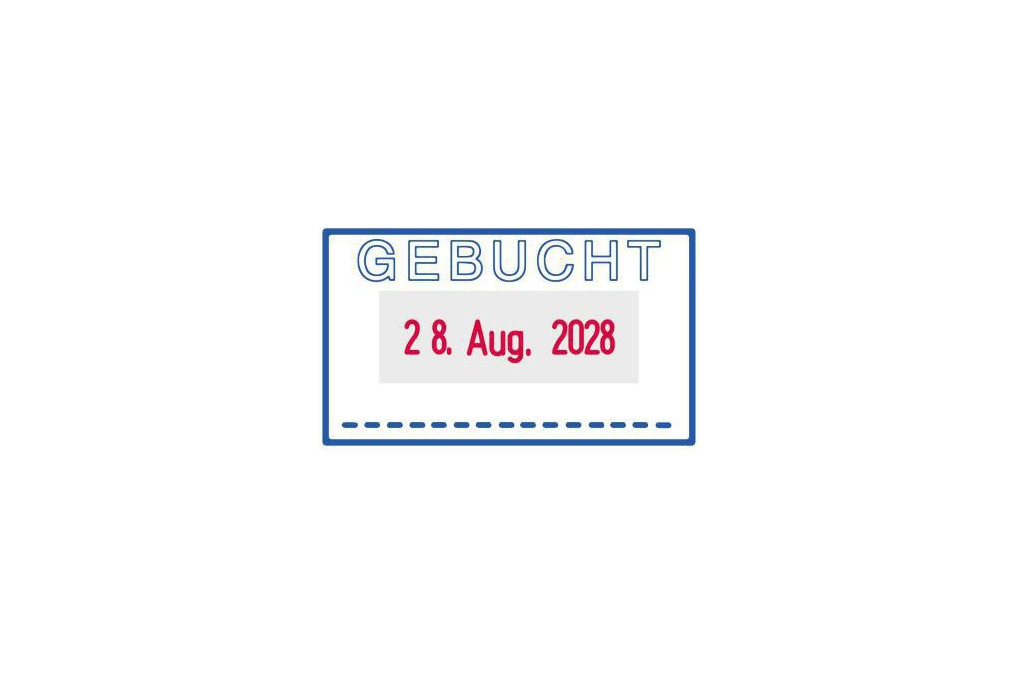 trodat Datumstempel Printy Dater 66306 GEBUCHT Druck bl rt
