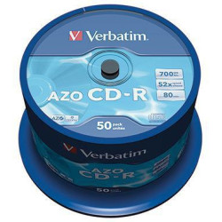 Verbatim CD R 43343 52x 700MB 80Min. Spindel 50 St. Pack.