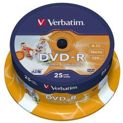 Verbatim DVD R 43538 16x 4,7GB 120Min. Spindel 25 St. Pack.