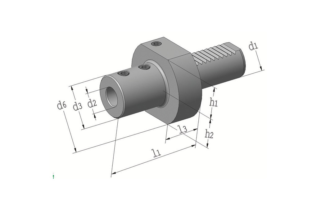 Werkzg.h.E1 DIN 69880 Spann D.25mm VDI30 z.Wendeplattenbohrer TECWERK