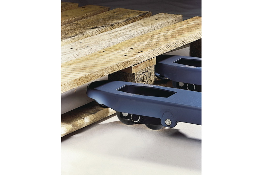 Gabelhubwagen Gabel L.800mm Trgf.2500kg STA taubenblau PUR PA TECWERK