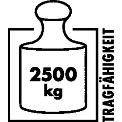 Gabelhubwagen Gabel L.800mm Trgf.2500kg STA taubenblau PUR PA TECWERK