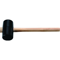 Gummihammer Kopf D.54mm Kopf L.90mm schwarz ES 90 Shore A flache Bahn TECWERK