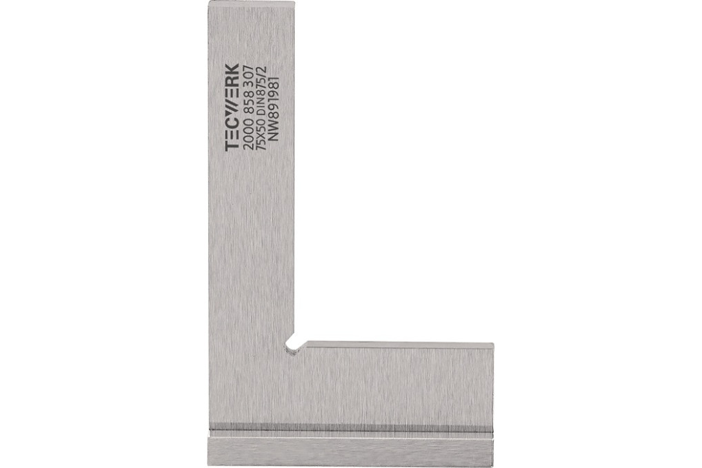 Winkel DIN 875 II Schenkel L.75x50mm m.Anschlag TECWERK