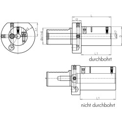Werkzg.h.E2 S DIN 69880 Typ B Spann D.40mm VDI40 z.Bohrstangen TECWERK
