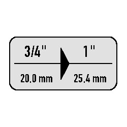 Vergrößerungsstück 1058 1 Antr.3 4 Zoll Abtrieb 1 Zoll L.60mm HAZET