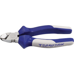 Seitenschneider L.160mm Kopf verchr.Mehrkomp. Hüllen max.2mm TECWERK