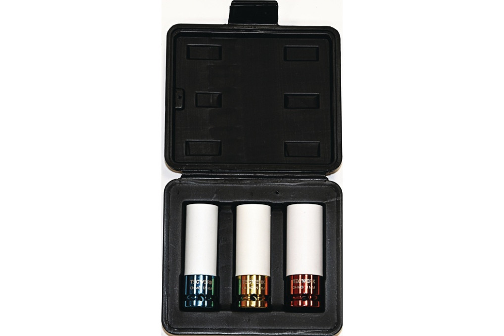 Kraftsteckschlüsselsatz 3 tlg.1 2 Zoll lang,6 kant TECWERK