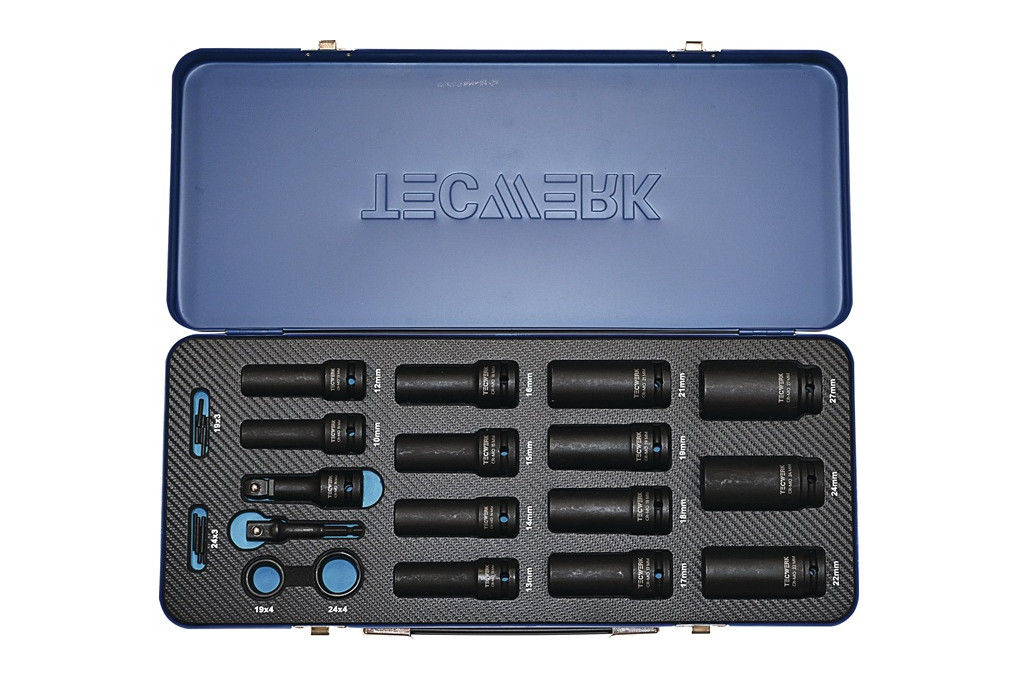 Kraftstecknusssatz 35 tlg.1 2 Zoll lang,6 kant TECWERK Kraftstecknusssatz 35 tlg.1 2 Zoll lang,6 kant TECWERK