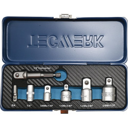Adaptersatz 7 tlg.1 4 1 2 Zoll inkl.Maschinenadapter TECWERK