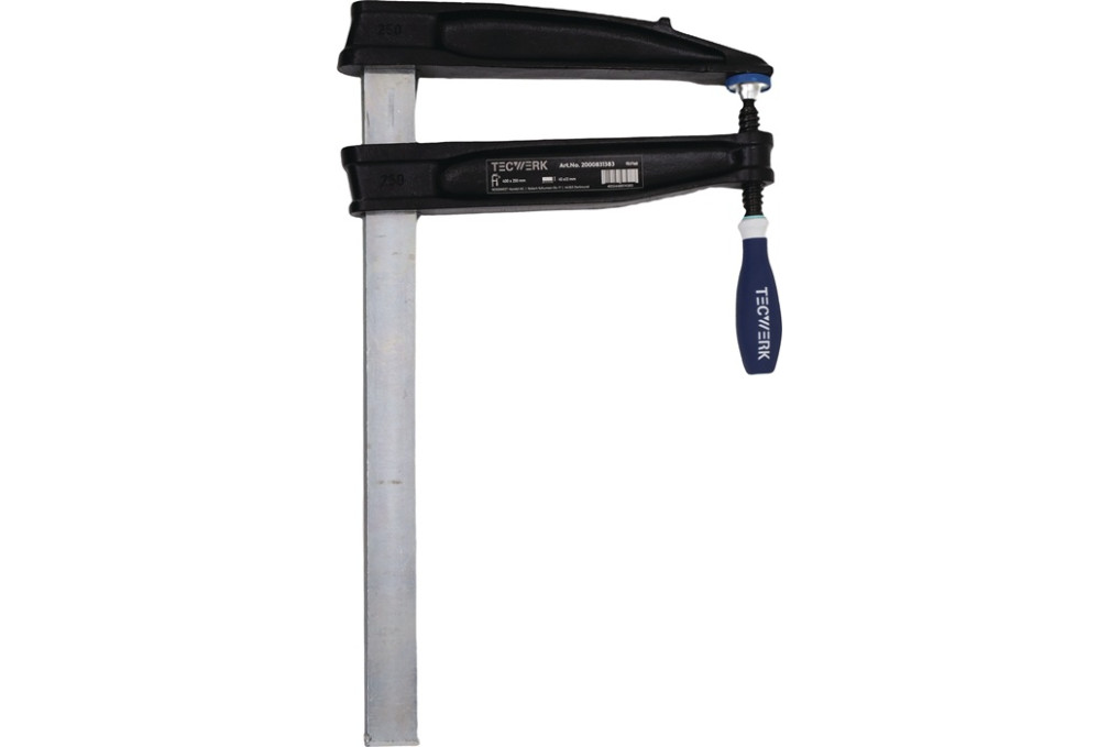 Tiefspannschraubzwinge Spann W.600mm A.200mm 3K Griff 35x11mm TECWERK
